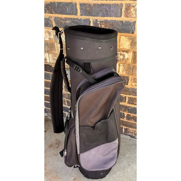 Wilson 34" Black 6 Way Cart/Carry Canvas Bag Rain Hood Carry Strap w/rain cover - Picture 2 of 8